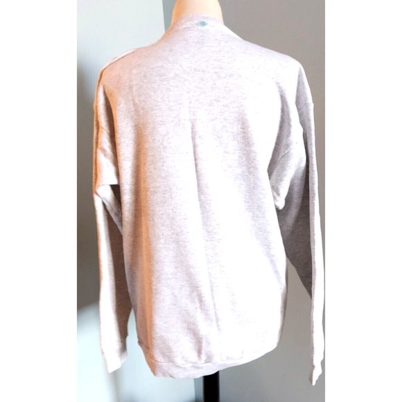 Vintage Bald Eagle American Flag Crewneck Sweatshirt Large Gray Cotton Grove - Picture 4 of 7